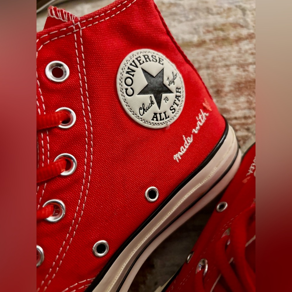 New! Converse Chuck 70 High Made with Love Sneakers - Picture 4 of 10